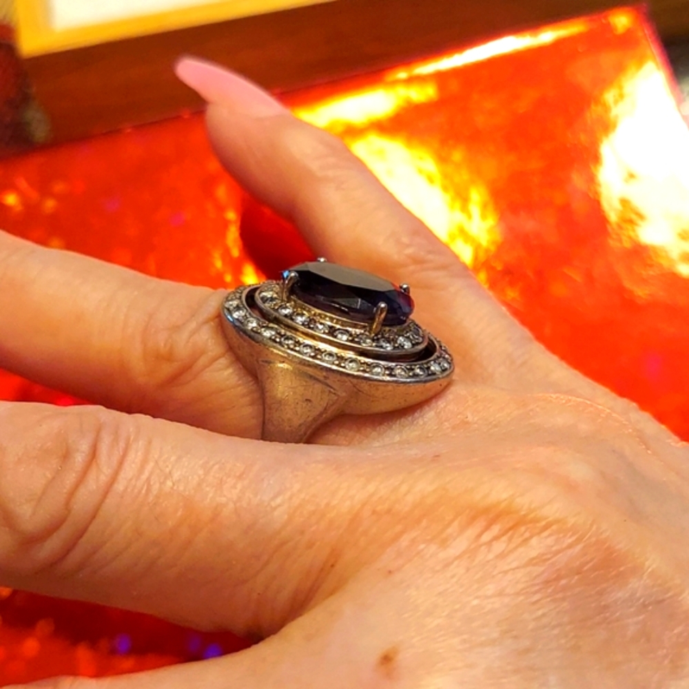 π Bold navy blue stone sterling .π - Picture 4 of 9